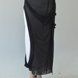 Oracle Long Skirt (Black/White)