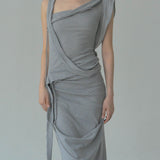 Antro Striped Dress (Gray)
