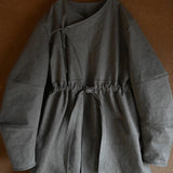 Waist Tie Long Jacket