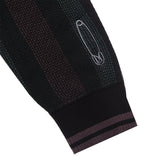 Striped Knitted Zip Up Polo (Green/Multi)