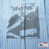 Pins Striped Denim Workshirt (Blue)