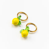 Lemon Glass Charm Earrings (Yellow)
