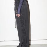 Ruffle Split Track Pant (Onyx)