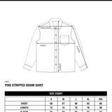 Pins Striped Denim Workshirt (Blue)