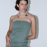Twister Glass & Pearl Necklace (Multi)