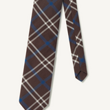 Bia Stripe Tie (Brown Check)