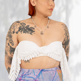 Tornado Strapless Bra Top (Upcycled, Off White)