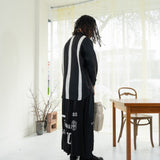 Stripe Baggy Shirt (Irish Linen/Black/White)