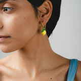 Lemon Glass Charm Earrings (Yellow)