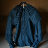 Tiny Pleats Collar Shirt (French Linen)