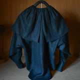 Tiny Pleats Collar Shirt (French Linen)