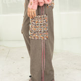 Precious Tweed Trousers (Pink/Brown)