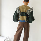 Contrast Work Trousers (Denim/Brown)