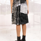 Lenticular Pleat Tiered Dress (Table Cloth)