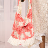 Lace Bucket Tote Bag