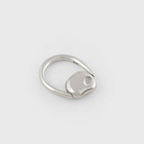 Fluid Form Swivel Ring (White Topaz)