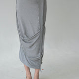 Antro Striped Skirt (Gray)