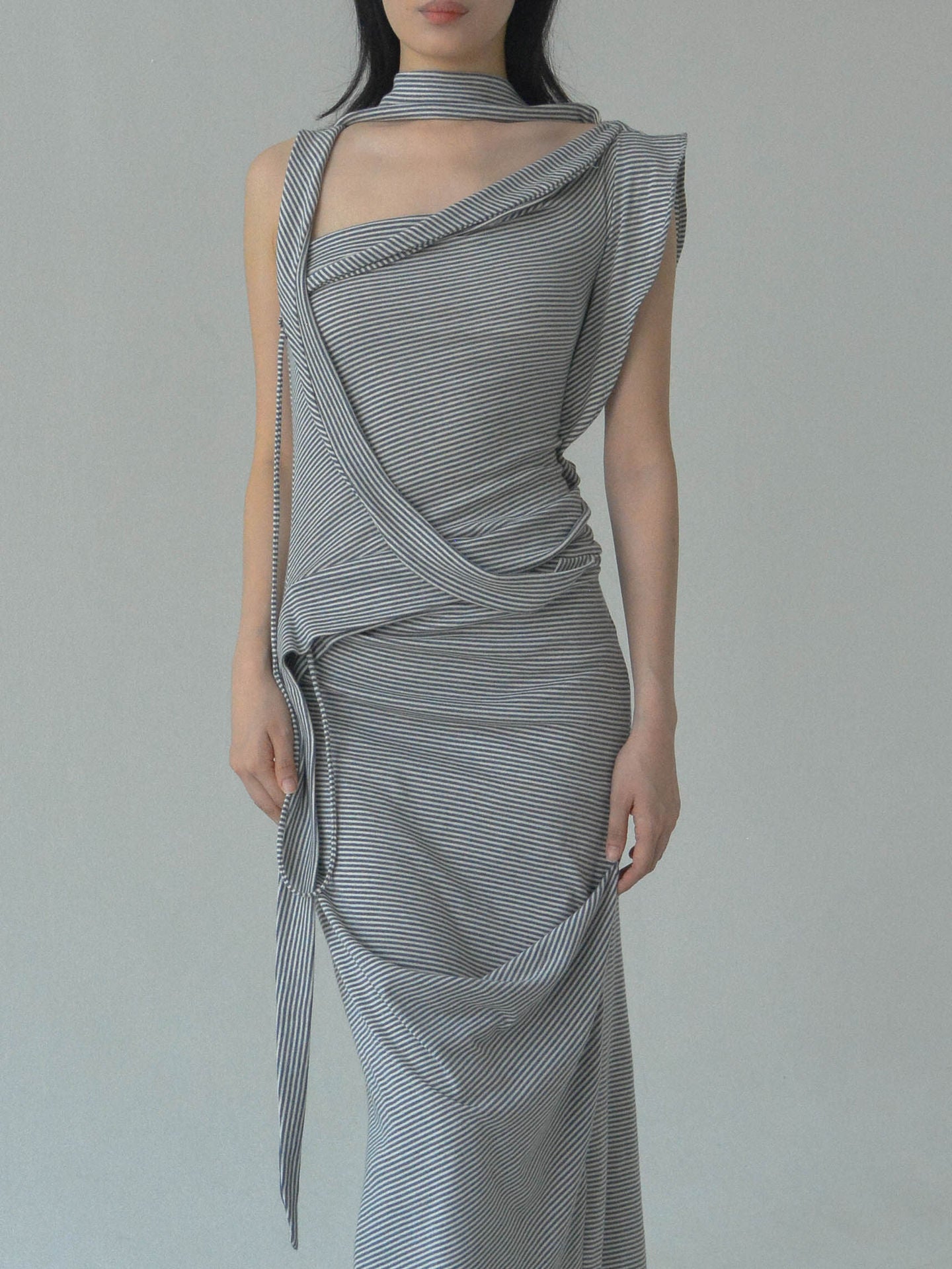 Antro Striped Dress (Gray)