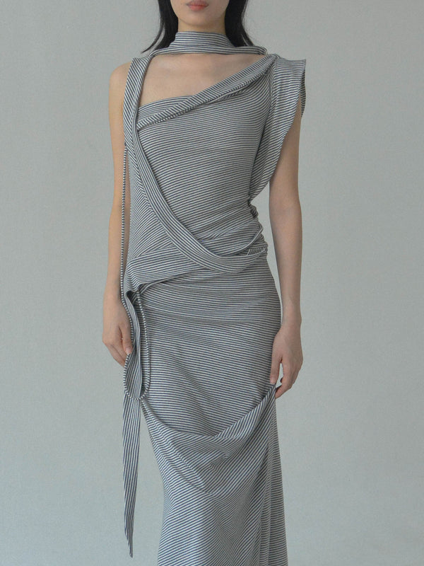 Antro Striped Dress (Gray)