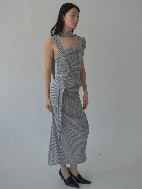 Antro Striped Dress (Gray)