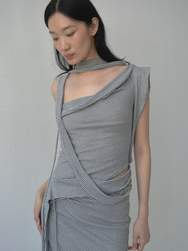 Antro Striped Dress (Gray)
