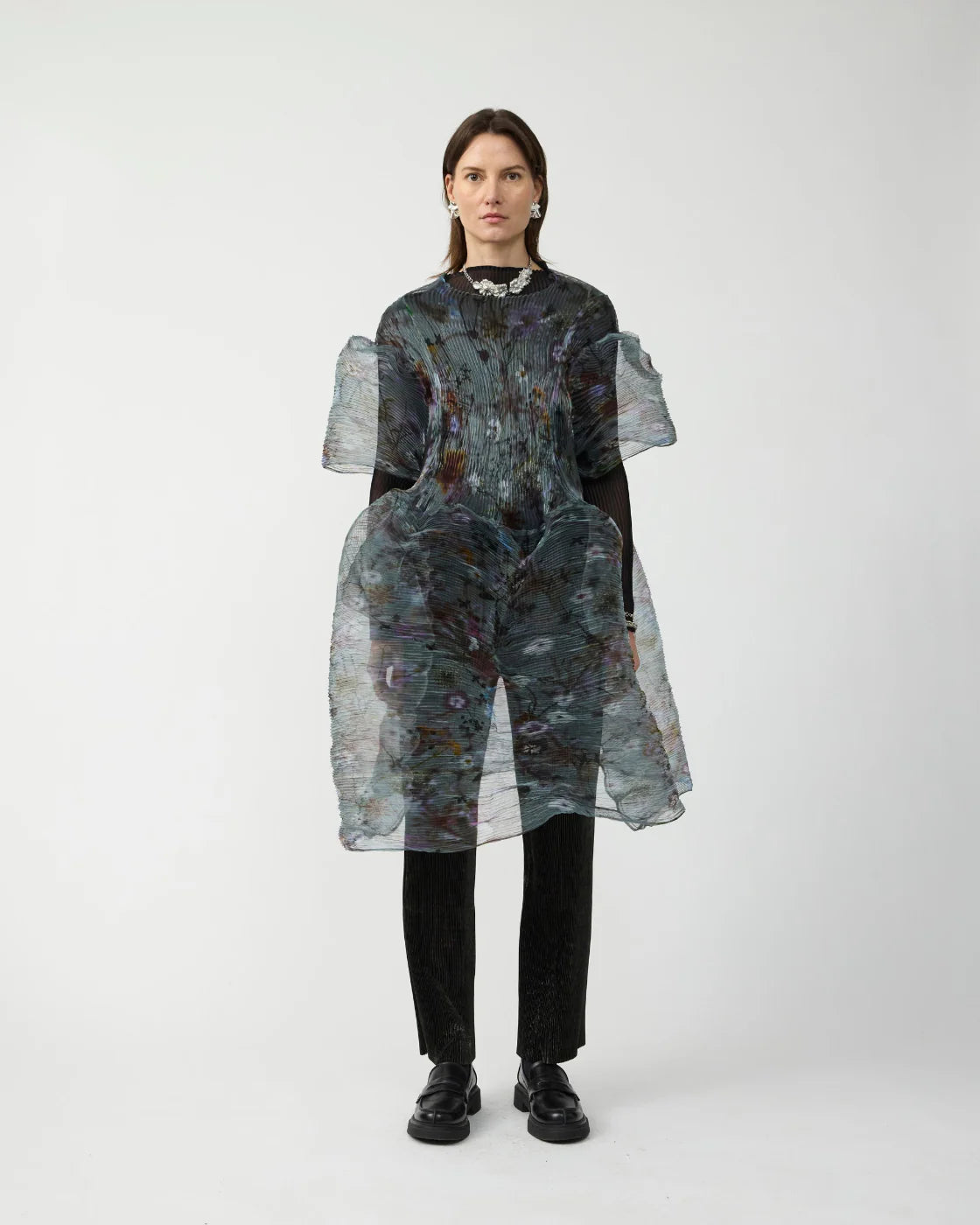Thekla Handpleated Dress (Transparent Frances)