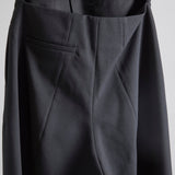 Structured High Waist Trousers (Black)