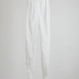Stretch Nylon Stirrup Leggings (White)
