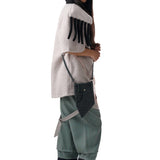 Scarf Wool Polo (Grey/Black)