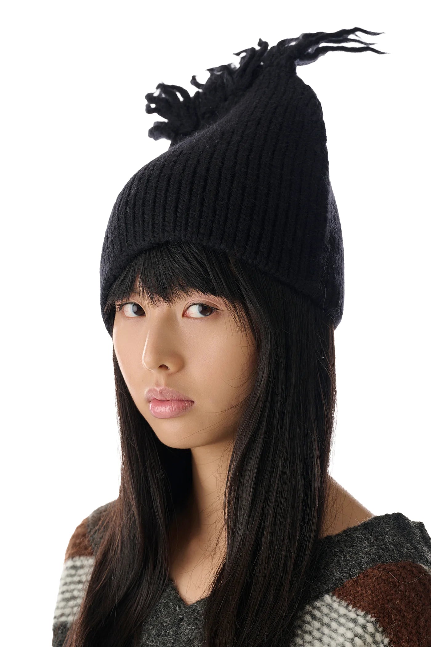 Scarf Flat Hat (Black)