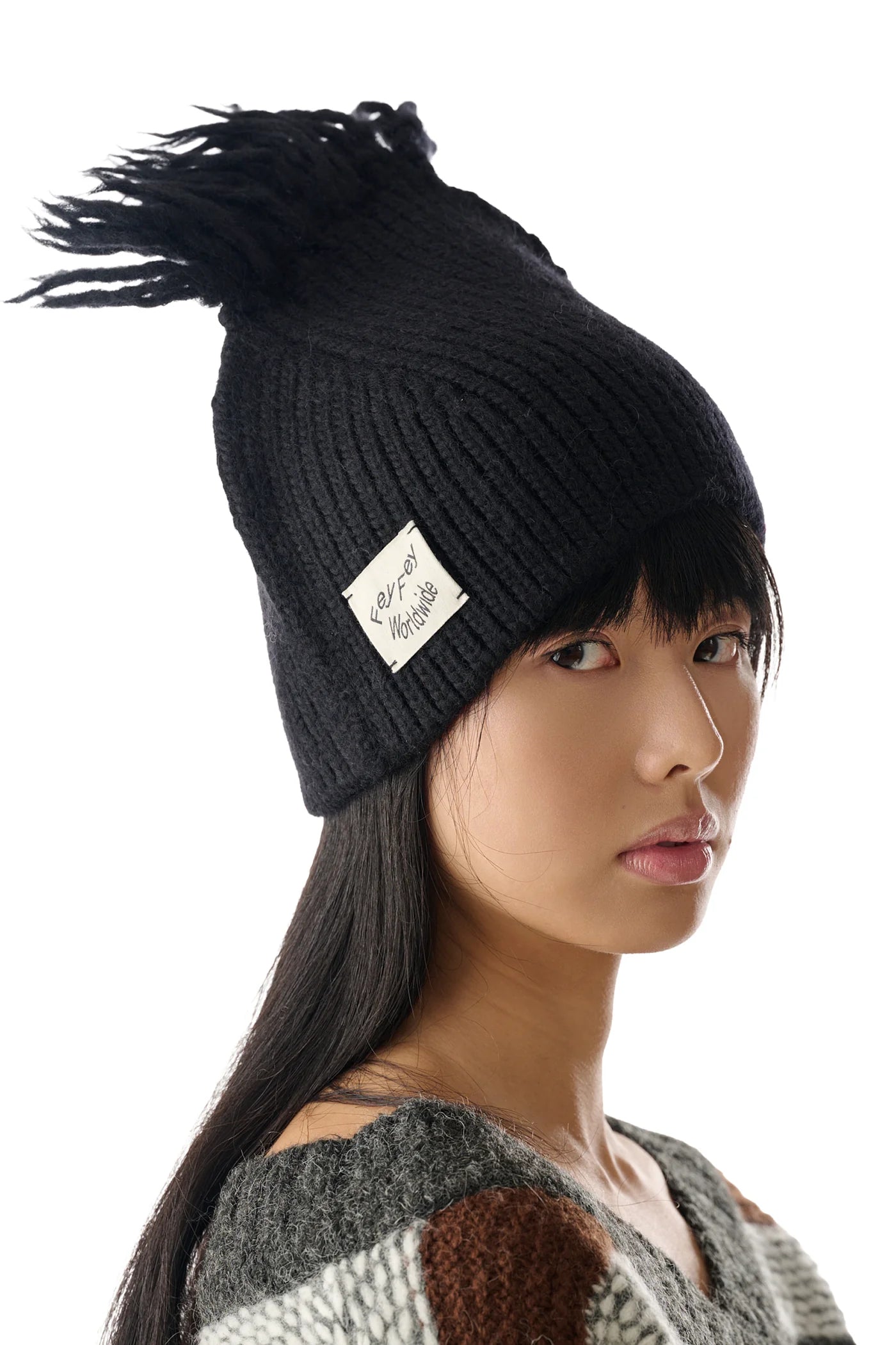 Scarf Flat Hat (Black)