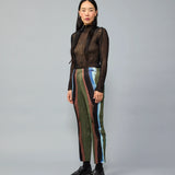 Jack Pleated Trousers in Lola (Green/Blue)