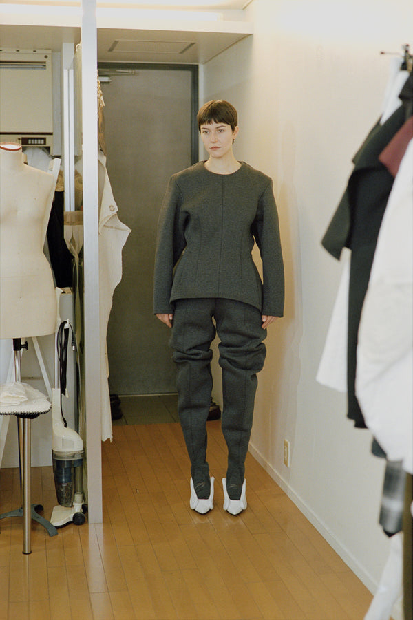 Double Jersey Stirrup Trousers (Grey)