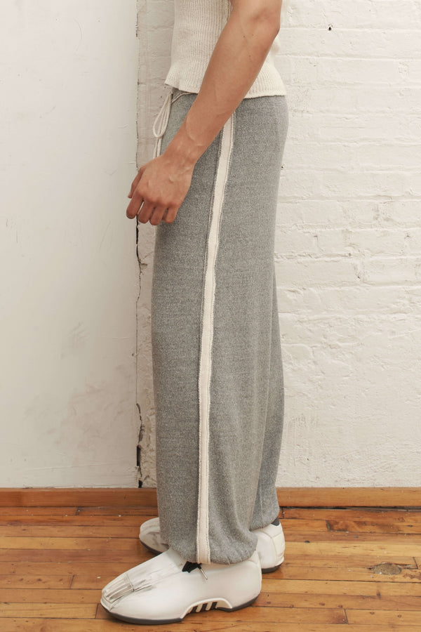Pavement Knit Silk Trouser (Gray)