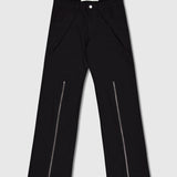 Zip Pleat Pants (Black)