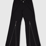 Zip Pleat Pants (Black)