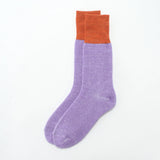 Warm Pile Socks (Lavender/Orange)