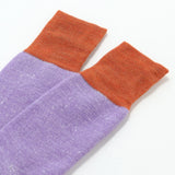Warm Pile Socks (Lavender/Orange)