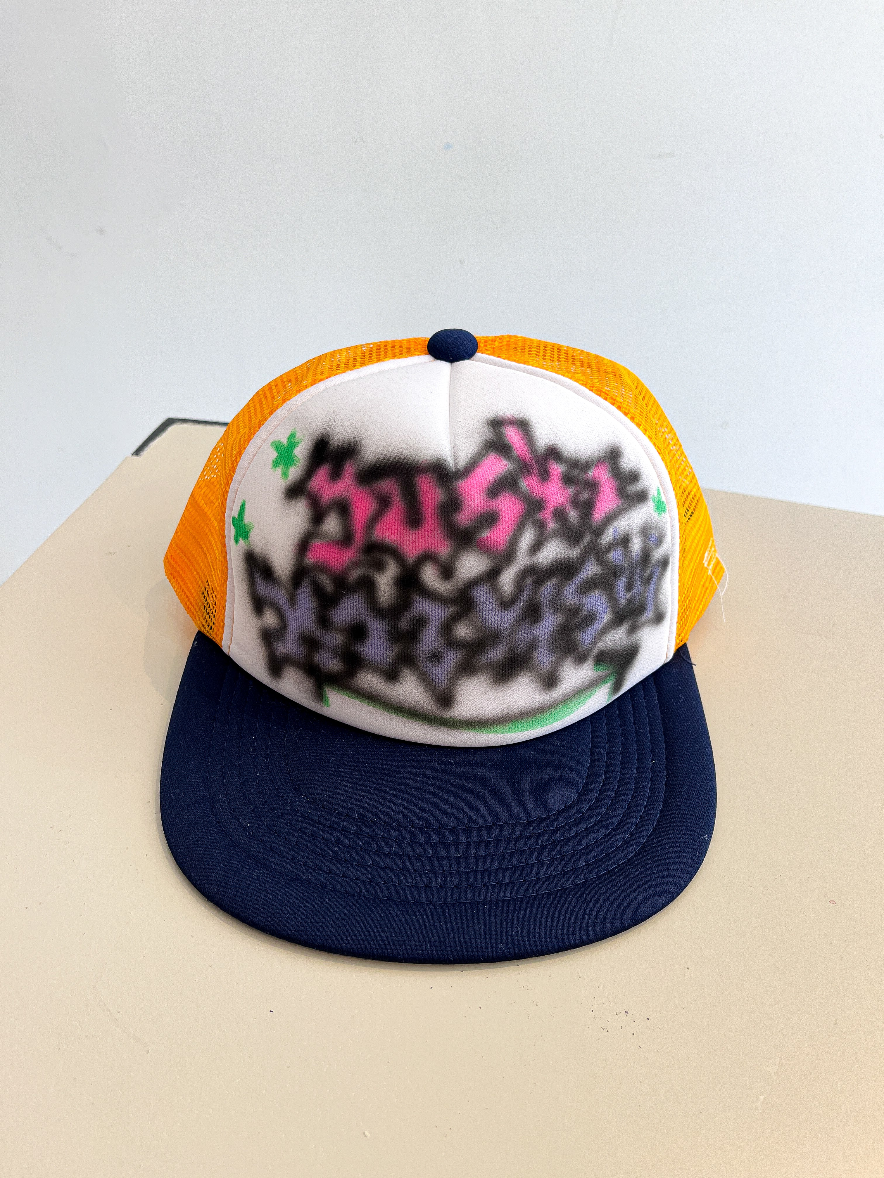 Mesh Logo Trucker Hat (Orange)