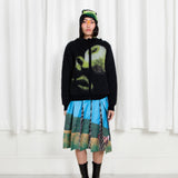 Mohair Jacquard Zip-Up Hoodie (Apple Peel)