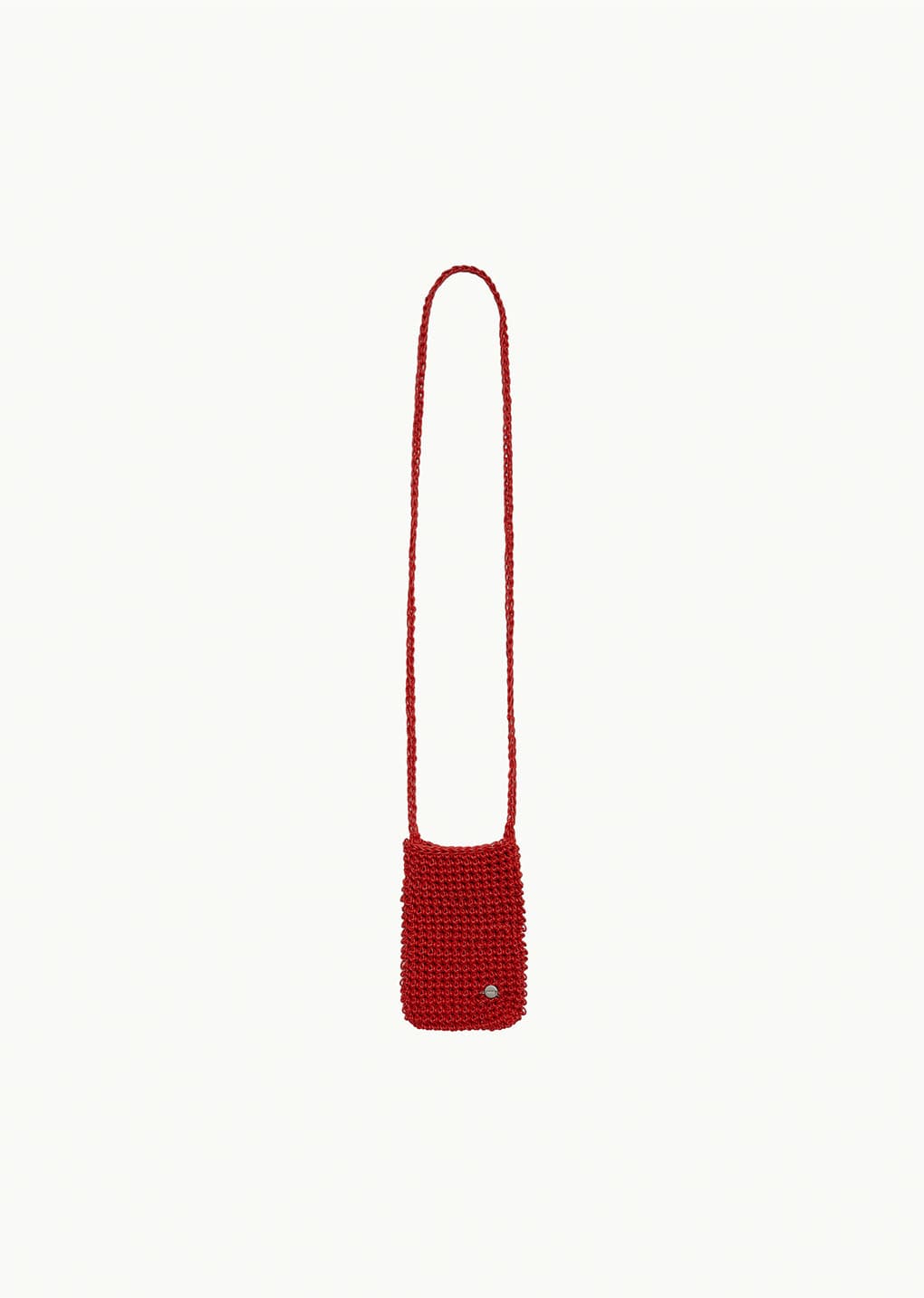 Mini Handmade Leather Net Bag (Red)