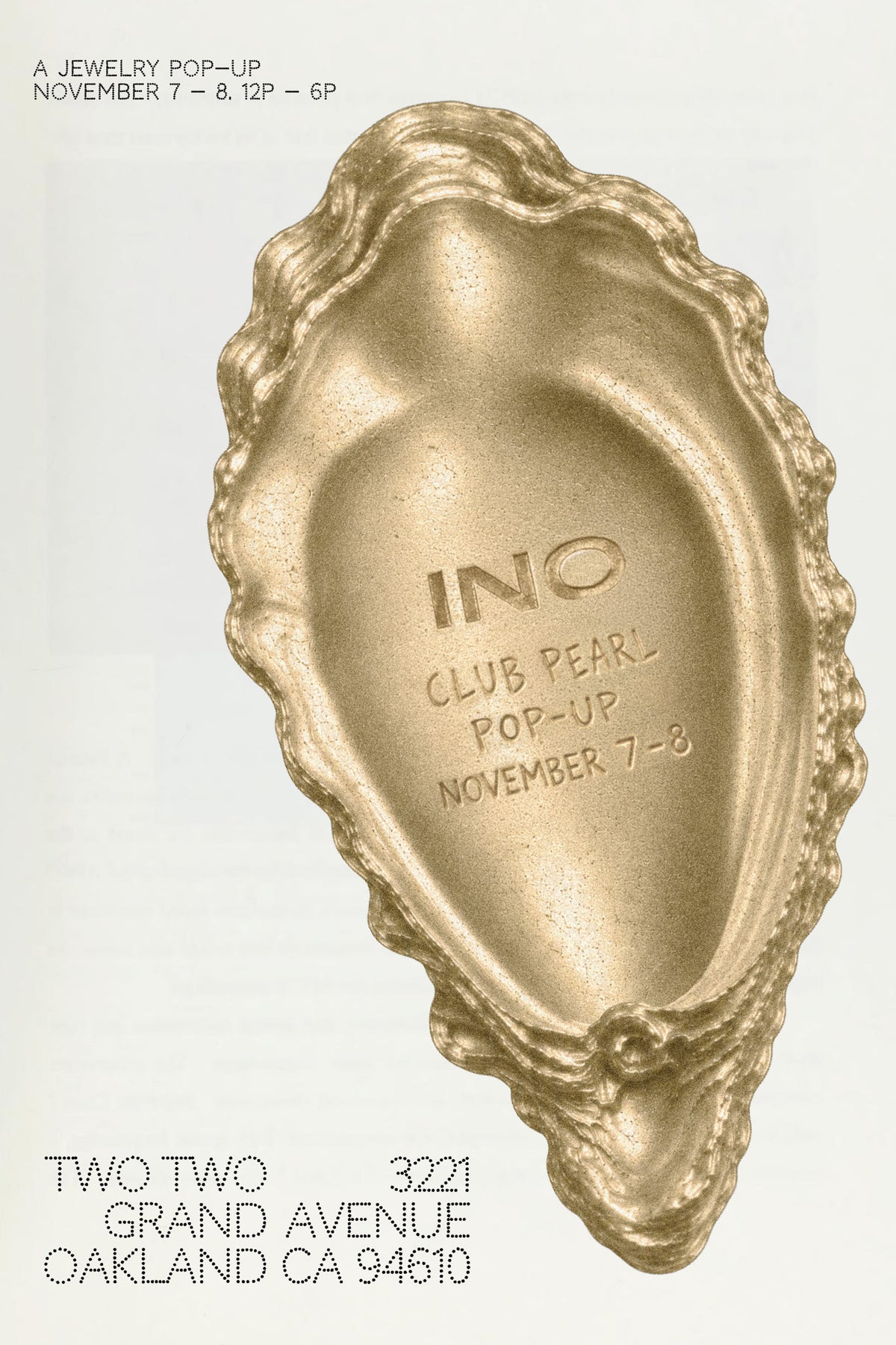 Club Pearl: A Jewelry Pop-Up w/ INO — Nov 7 + 8, 2026