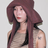 Mala Hat (Tomato Plaid)