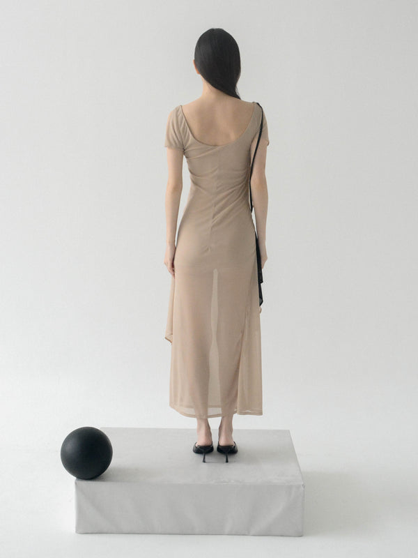 Antro Mesh Dress (Beige)