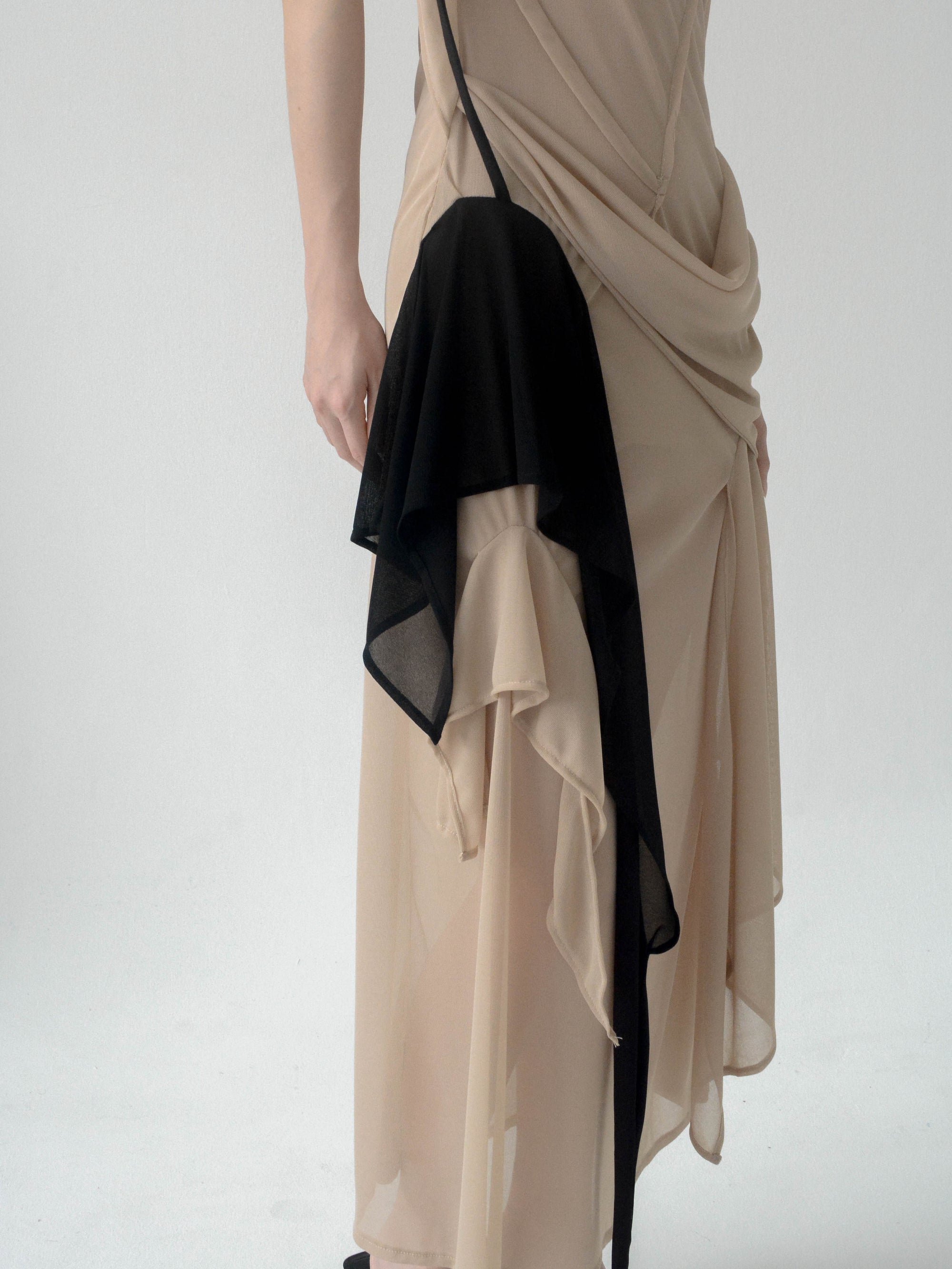 Antro Mesh Dress (Beige)