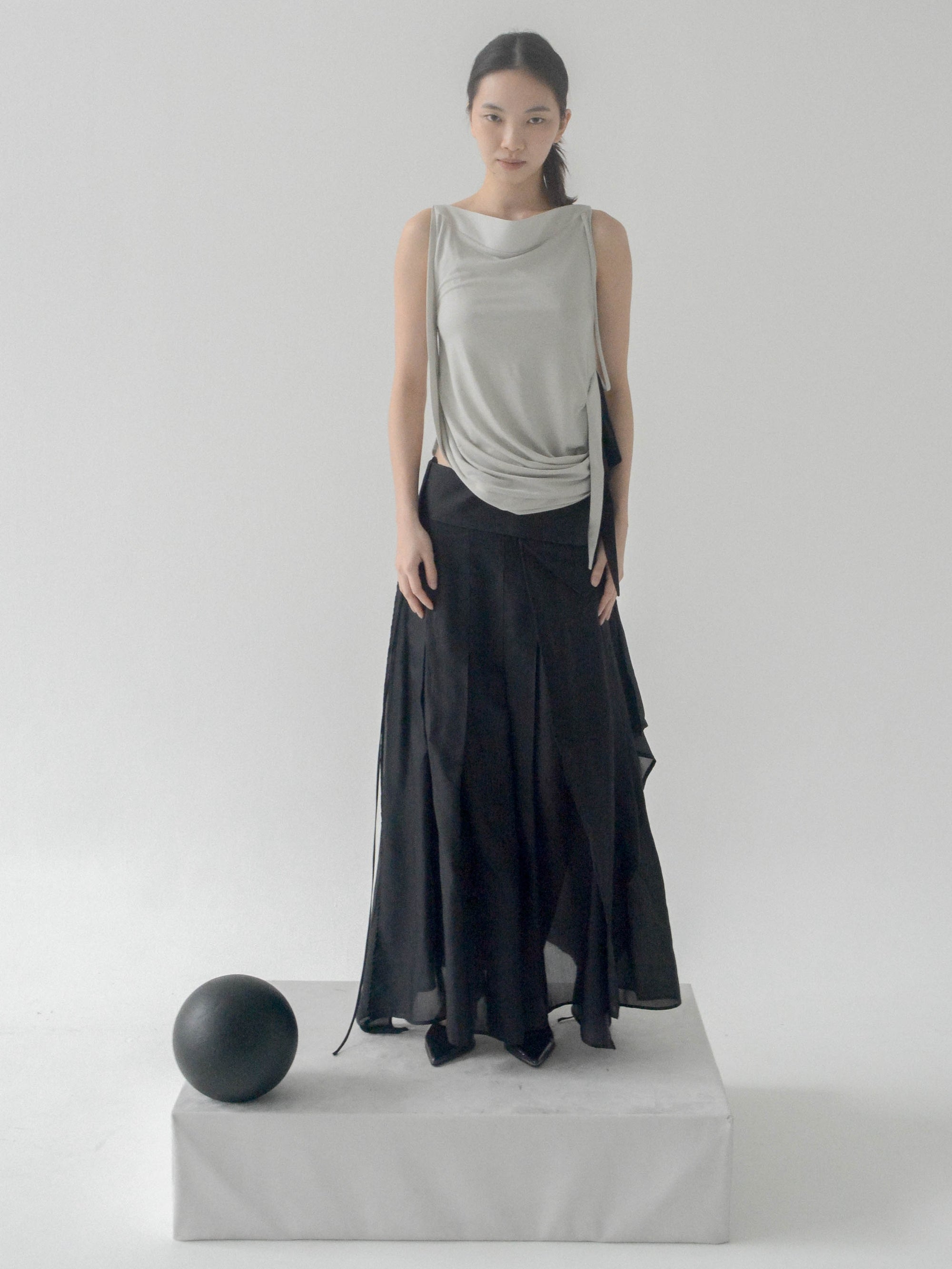 Fallo Draped Top (Mist)