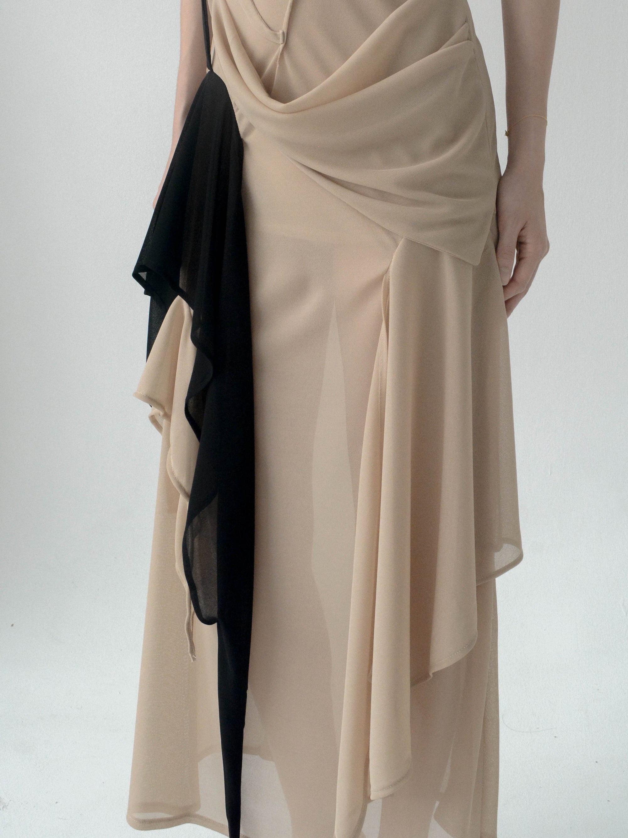 Antro Mesh Dress (Beige)