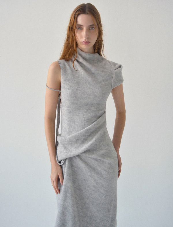 Pierre Long Dress (Grey)