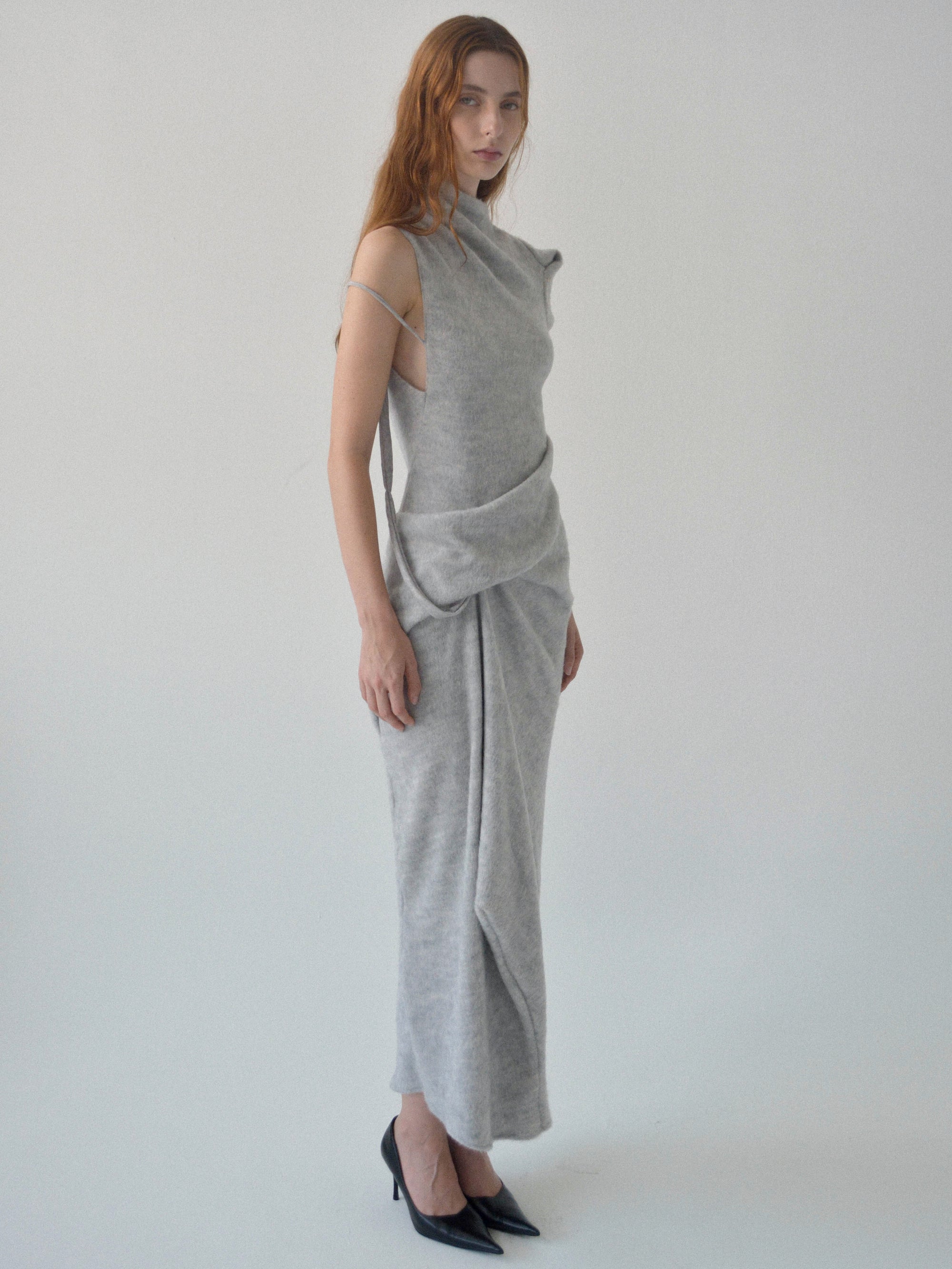 Pierre Long Dress (Grey)