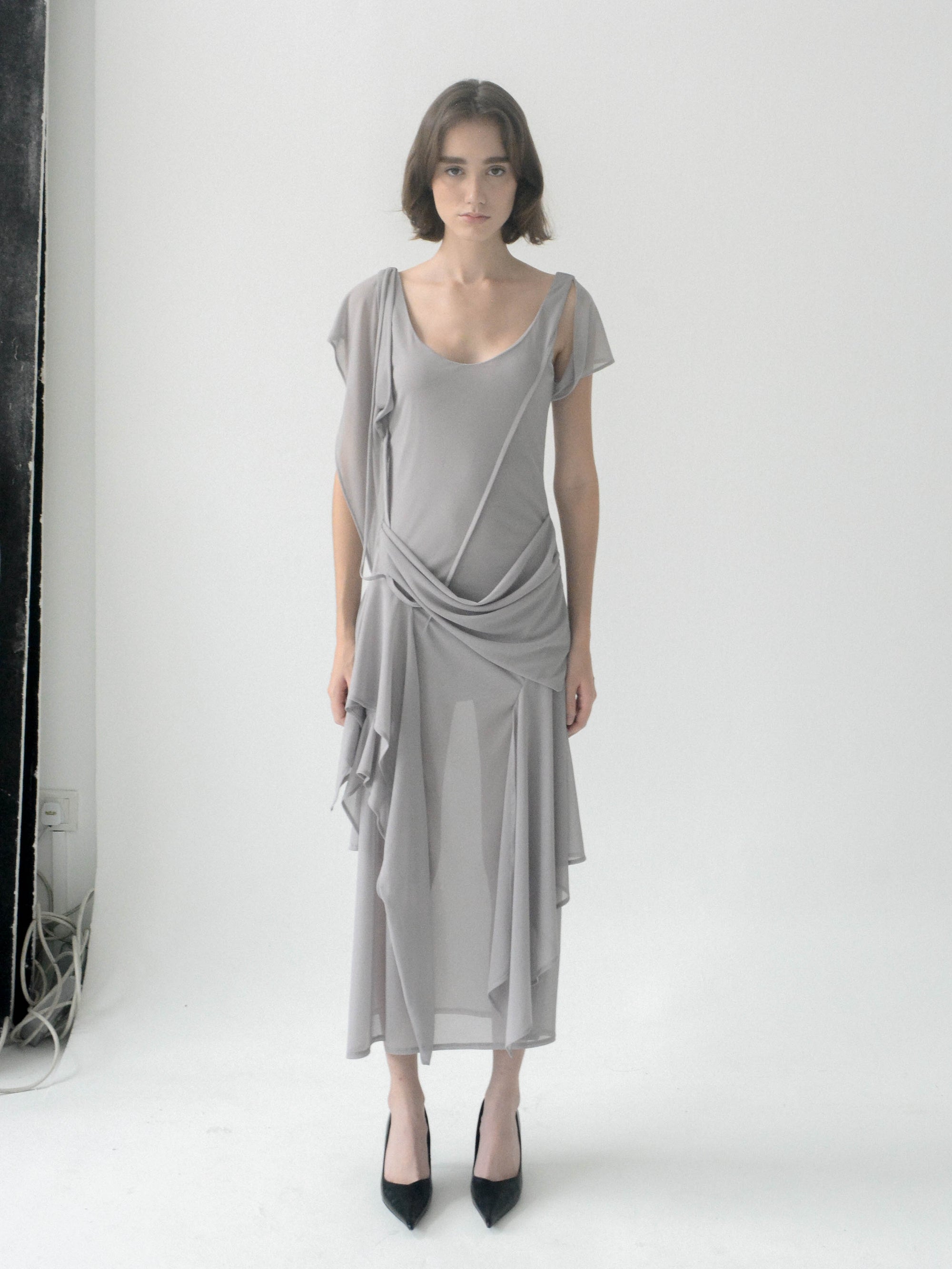 Antro Mesh Dress (Slate)